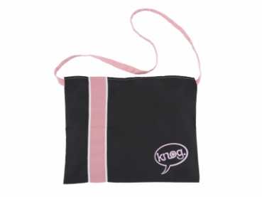 Knog Musette Stofftasche Schwarz Weiß Pink